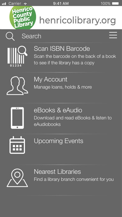 Emulate iPhone app Henrico County Public Library using MyAndroid Emulate iPhone app Henrico County Public Library using MyAndroid