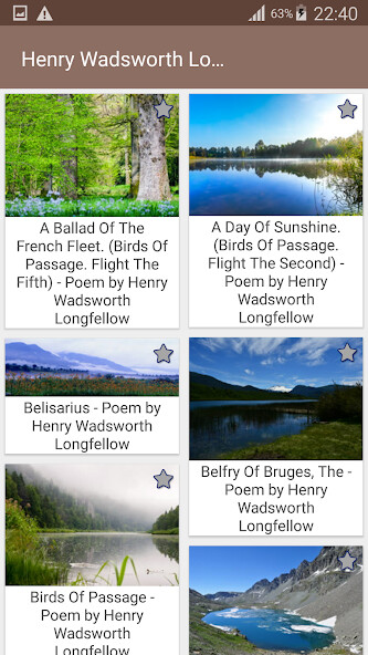 Run android online APK Henry Wadsworth Longfellow Poems from MyAndroid or emulate Henry Wadsworth Longfellow Poems using MyAndroid