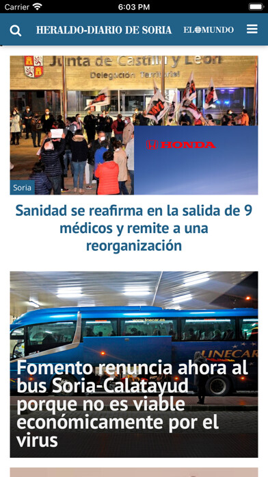 Emulate iPhone app Heraldo-Diario de Soria using MyAndroid Emulate iPhone app Heraldo-Diario de Soria using MyAndroid