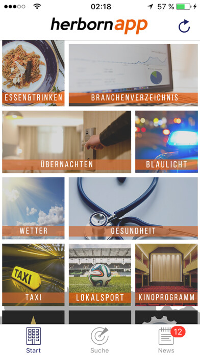 Emulate iPhone app Herborn-App using MyAndroid