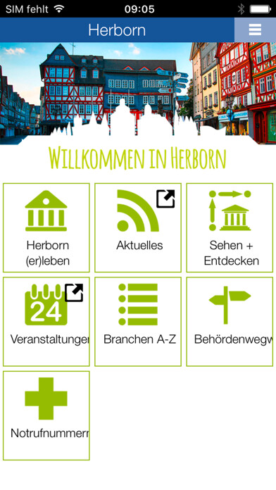 Emulate iPhone app Herborn - BVB-Stadt-App using MyAndroid Emulate iPhone app Herborn - BVB-Stadt-App using MyAndroid