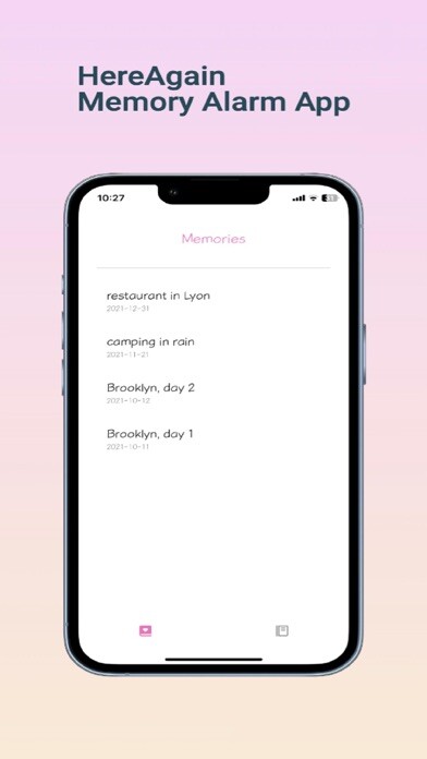 Emulate iPhone app HereAgain - Memory Alarm App using MyAndroid Emulate iPhone app HereAgain - Memory Alarm App using MyAndroid