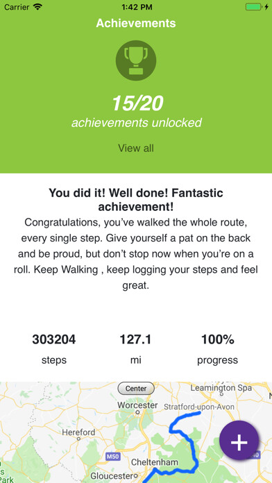 Emulate iPhone app Hereford Get Walking using MyAndroid