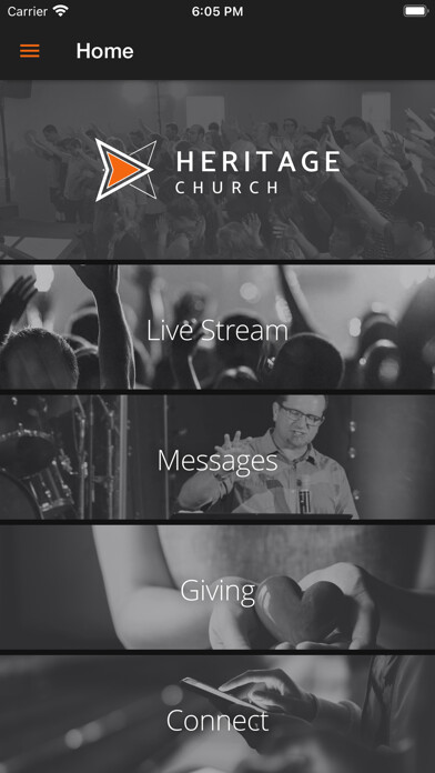 Emulate iPhone app Heritage Church Chesapeake using MyAndroid Emulate iPhone app Heritage Church Chesapeake using MyAndroid