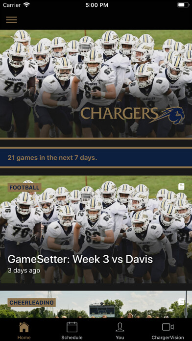 Emulate iPhone app Heritage Hall Athletics using MyAndroid