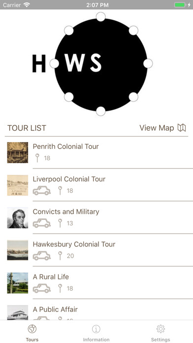 Emulate iPhone app Heritage of Western Sydney using MyAndroid