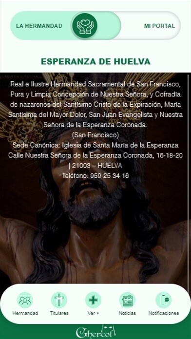 Emulate iPhone app Hermandad Esperanza de Huelva using MyAndroid Emulate iPhone app Hermandad Esperanza de Huelva using MyAndroid