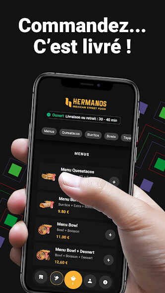 Run android online APK Hermanos Street Food (Toulon) from MyAndroid or emulate Hermanos Street Food (Toulon) using MyAndroid