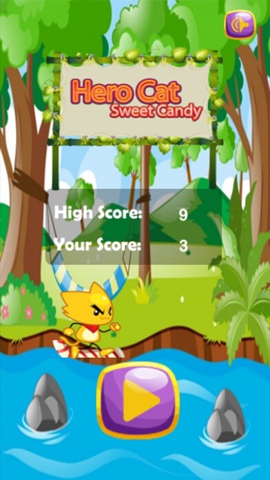 Emulate iPhone app Hero Cat Sweet Candy using MyAndroid