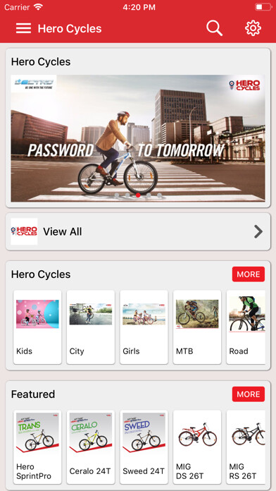 Emulate iPhone app Hero Cycles using MyAndroid