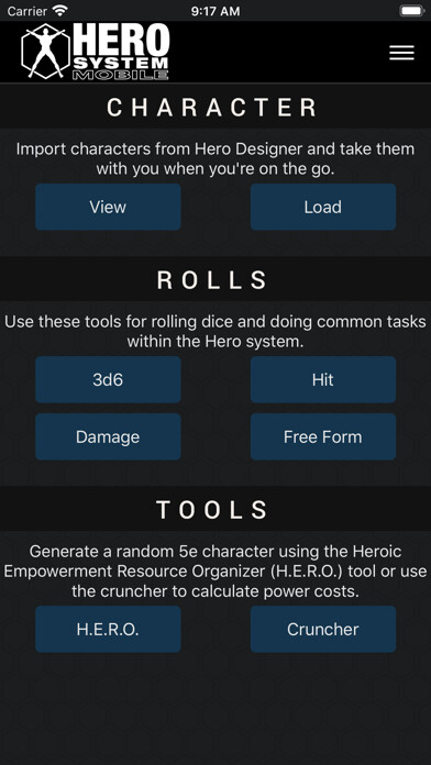 Emulate iPhone app HERO System Mobile using MyAndroid