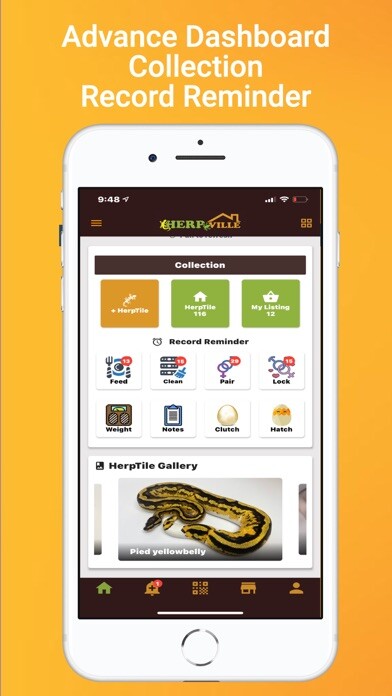 Emulate iPhone app HerpVille Reptile Keep & Trade using MyAndroid