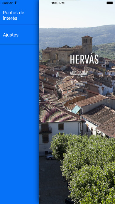 Emulate iPhone app Hervás Audio Guía Turística using MyAndroid