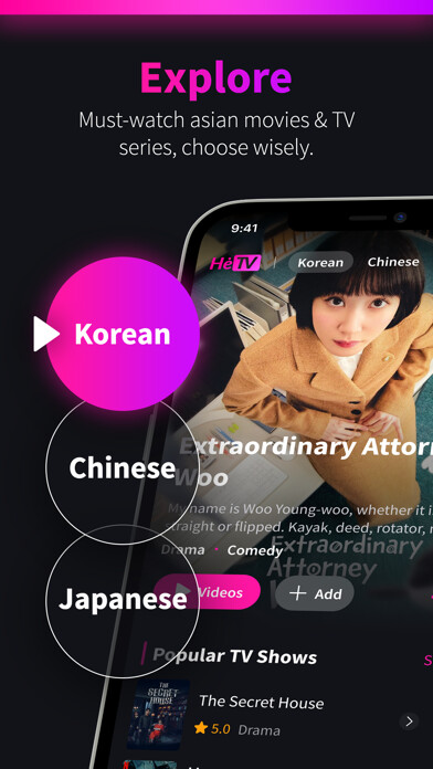 Emulate iPhone app HeTV: KDrama Movies & TV Shows using MyAndroid Emulate iPhone app HeTV: KDrama Movies & TV Shows using MyAndroid
