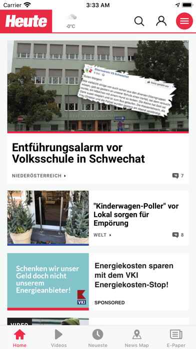 Emulate iPhone app HEUTE – Die Tageszeitung using MyAndroid Emulate iPhone app HEUTE – Die Tageszeitung using MyAndroid