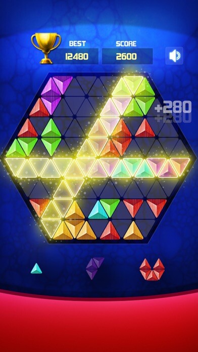 Emulate iPhone app Hexa : Block Triangle Puzzle using MyAndroid