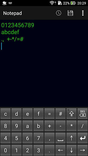 Run android online APK Hexadecimal numeric keypad from MyAndroid or emulate Hexadecimal numeric keypad using MyAndroid