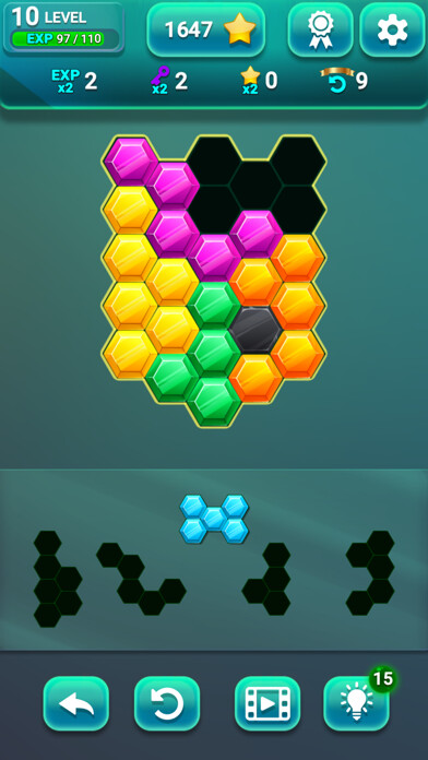 Emulate iPhone app Hexa Gems Puzzle using MyAndroid Emulate iPhone app Hexa Gems Puzzle using MyAndroid