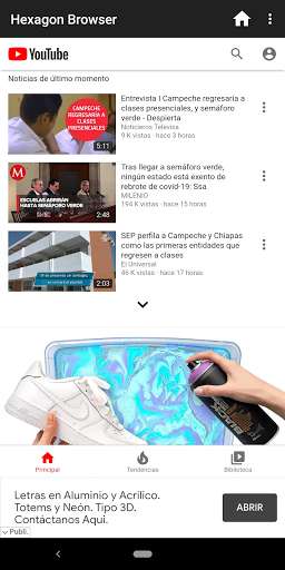 Emulate Android APK Hexagon Browser