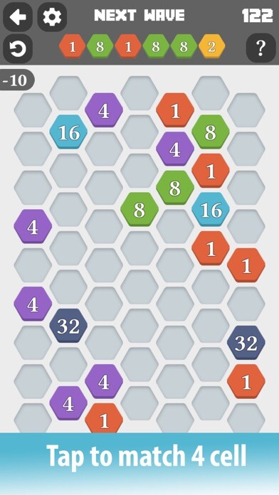 Emulate iPhone app Hexagon - Connect Number using MyAndroid