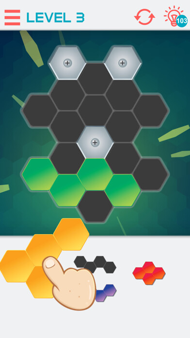 Emulate iPhone app Hexagon Graph Puzzles using MyAndroid Emulate iPhone app Hexagon Graph Puzzles using MyAndroid