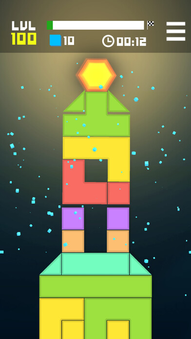 Emulate iPhone app Hexagon Tower Balance Puzzle using MyAndroid