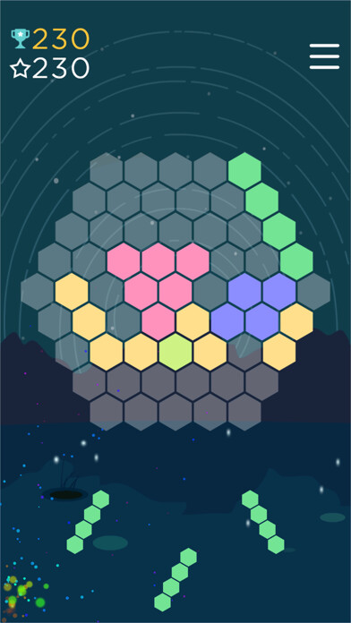 Emulate iPhone app Hex Beehive-hexagon puzzle 10! using MyAndroid