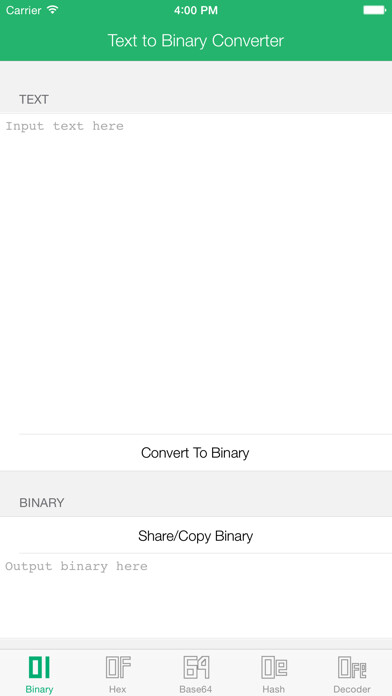 Emulate iPhone app HexBT - ASCII converter using MyAndroid