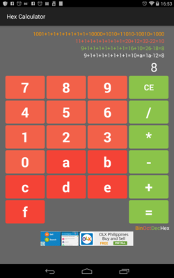 Emulate Android APK Hex Calculator Emulate Android APK Hex Calculator