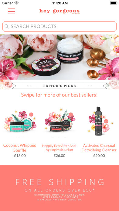 Emulate iPhone app Hey Gorgeous Skincare UK using MyAndroid Emulate iPhone app Hey Gorgeous Skincare UK using MyAndroid