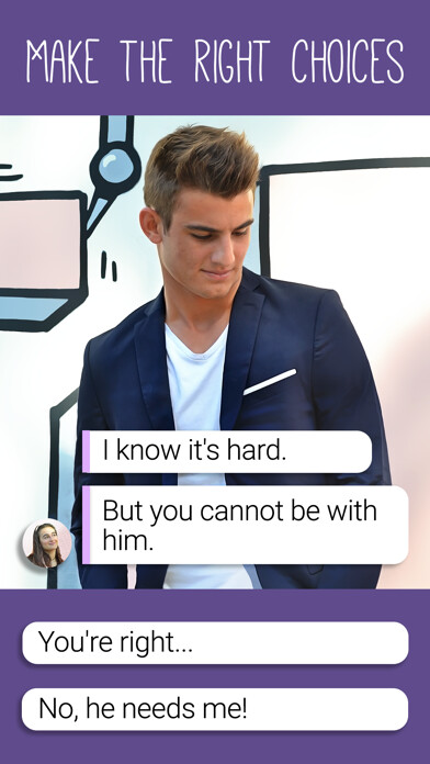 Emulate iPhone app Hey Love Tim: Chat Story using MyAndroid