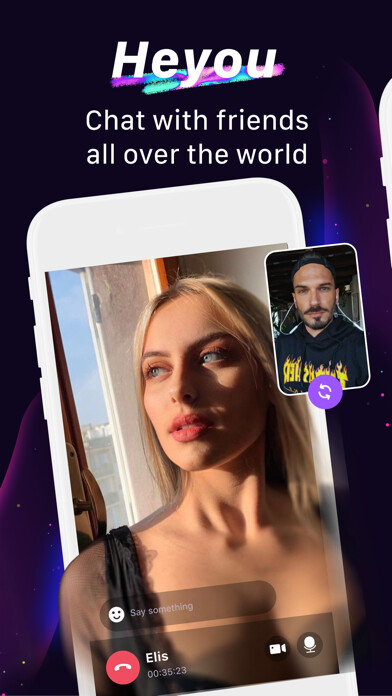 Emulate iPhone app Heyou: Live Video Chat App using MyAndroid