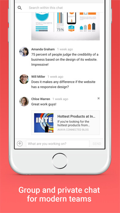 Emulate iPhone app Hibox - Teamwork reimagined using MyAndroid