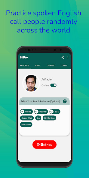 Run android online APK HiBro - English Speaking App from MyAndroid or emulate HiBro - English Speaking App using MyAndroid