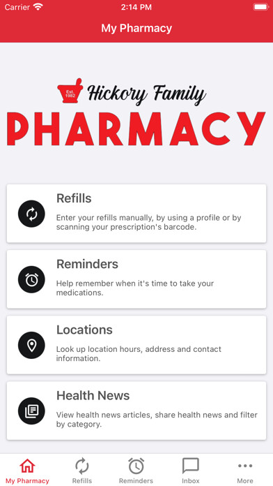 Emulate iPhone app Hickory Family Pharmacy using MyAndroid Emulate iPhone app Hickory Family Pharmacy using MyAndroid