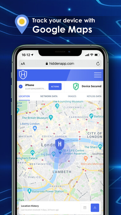 Emulate iPhone app HiddenApp, Find My Device App using MyAndroid