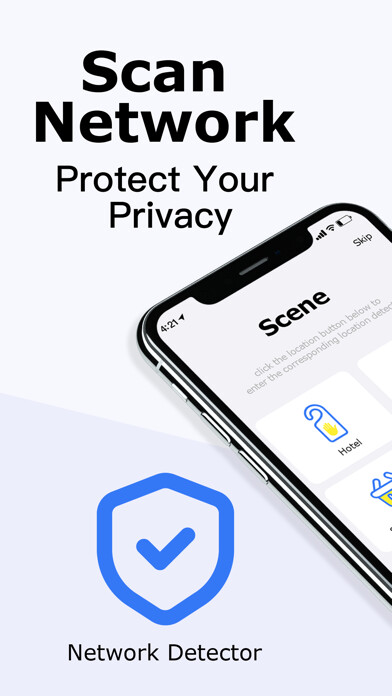 Emulate iPhone app Hidden Finder: Detect Network using MyAndroid