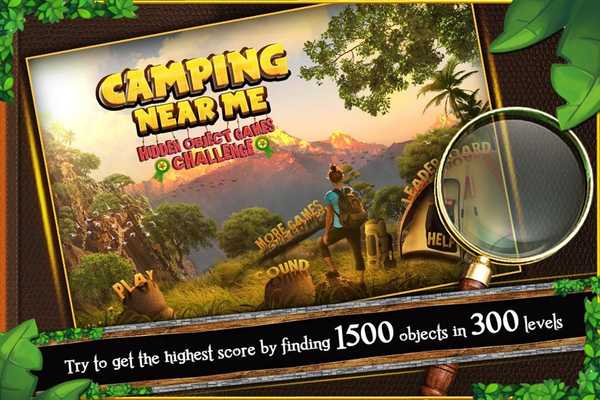 Emulate Android APK Hidden Object Game Camping Near Me Challenge # 307