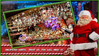 Emulate iPhone app Hidden Object Games Christmas Party using MyAndroid