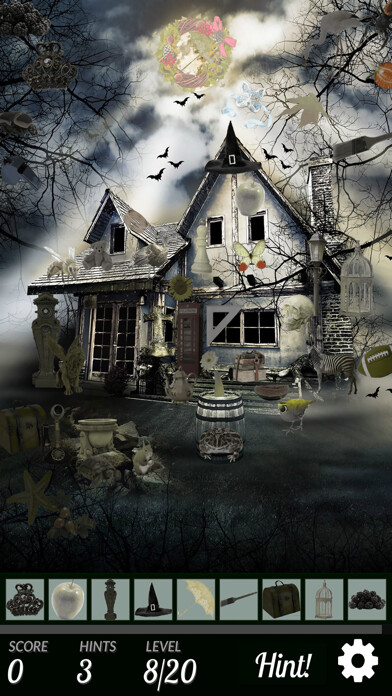 Emulate iPhone app Hidden Object - Ghostly Night using MyAndroid