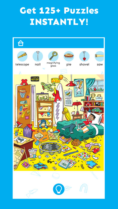 Emulate iPhone app Hidden Pictures Puzzle Play using MyAndroid