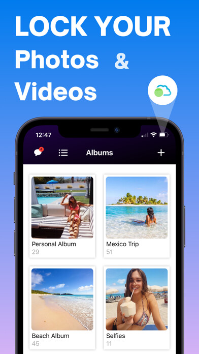 Emulate iPhone app Hide Photos Videos HiddenVault using MyAndroid