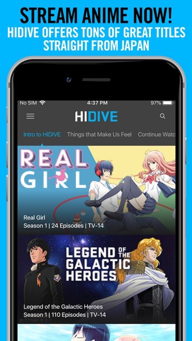 Emulate iPhone app HIDIVE using MyAndroid Emulate iPhone app HIDIVE using MyAndroid