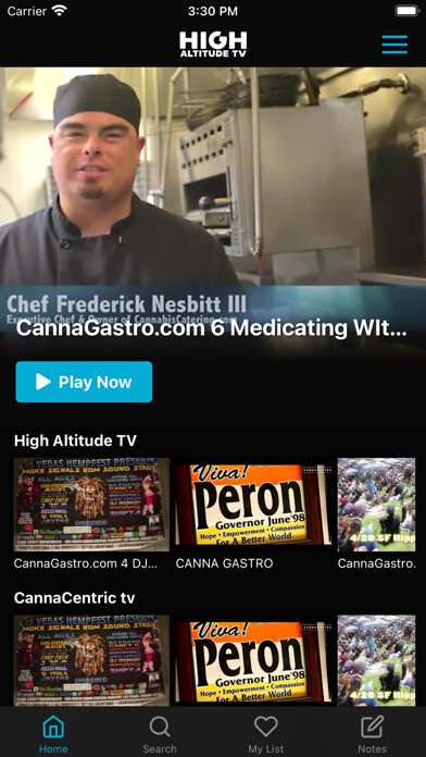 Emulate iPhone app High Altitude TV using MyAndroid