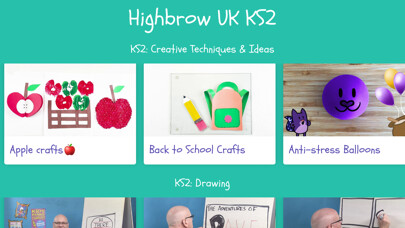 Emulate iPhone app Highbrow UK KS2 using MyAndroid
