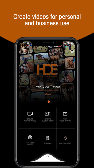 Emulate iPhone app HighDefEvents using MyAndroid