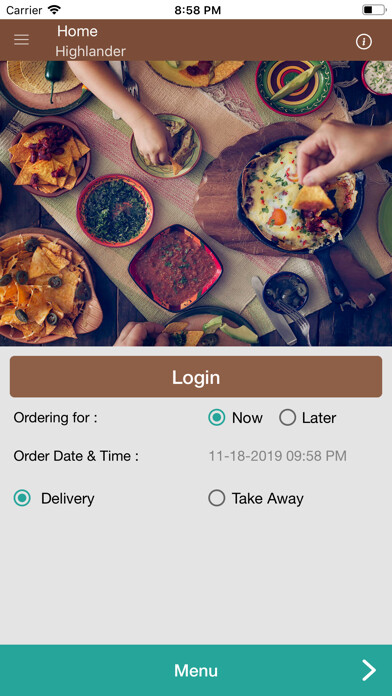 Emulate iPhone app Highlander Restaurant using MyAndroid Emulate iPhone app Highlander Restaurant using MyAndroid