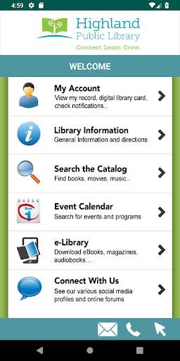 Run android online APK Highland Public Library from MyAndroid or emulate Highland Public Library using MyAndroid Run android online APK Highland Public Library from MyAndroid or emulate Highland Public Library using MyAndroid