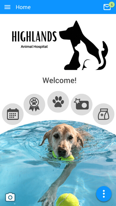 Emulate iPhone app Highlands Animal Hospital using MyAndroid