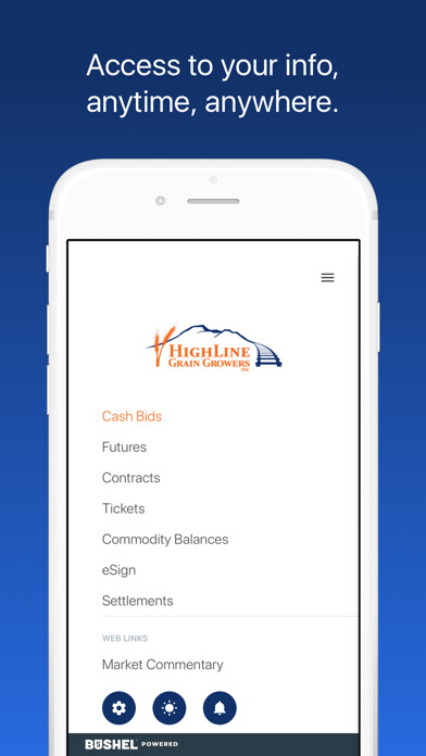 Emulate iPhone app HighLine Grain Growers Inc. using MyAndroid